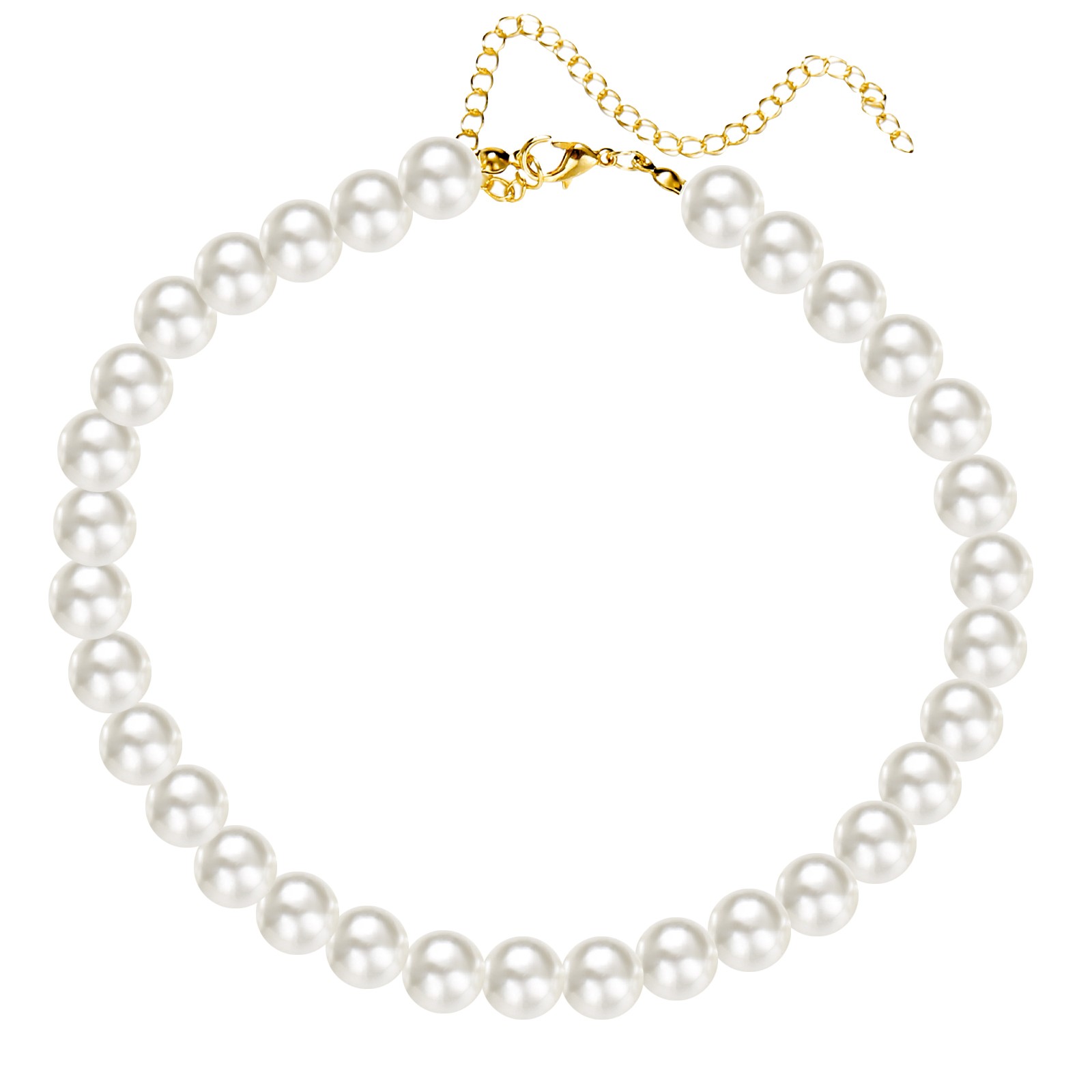 thumbnail image 2 of Collares de la perla del encanto de la gargantilla para la cadena del cuerpo de la imitación de la vendimia de la moda de las mujeres, 2 of 2